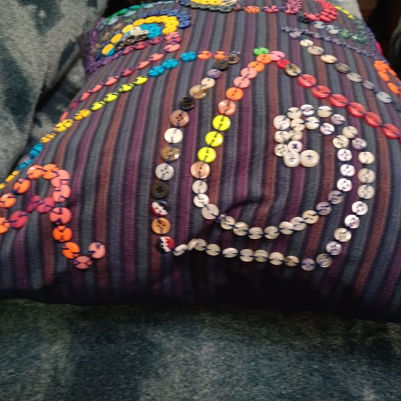 pillowcases for sofa pillows pillow cover Square Pillow Case button embroidery - Picture 5 of 8